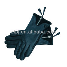 ladies zipper motorcycle leather gloves